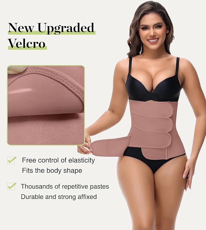 SHAPSHE Waist Trainer for Women Postpartum Recovery Wrap Waist Cincher Corset Shapewear Belly Band