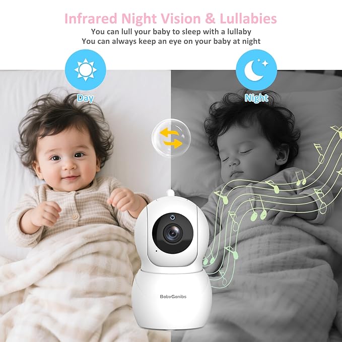 6" Big Screen No WiFi Baby Monitor with 3 Cameras, 1000ft Long Range, 2-Way Talk, 8 Lullabies, ECO Mode, Infrared Night Vision, 150 Languages, Perfect Baby Shower,Baby Register Gift