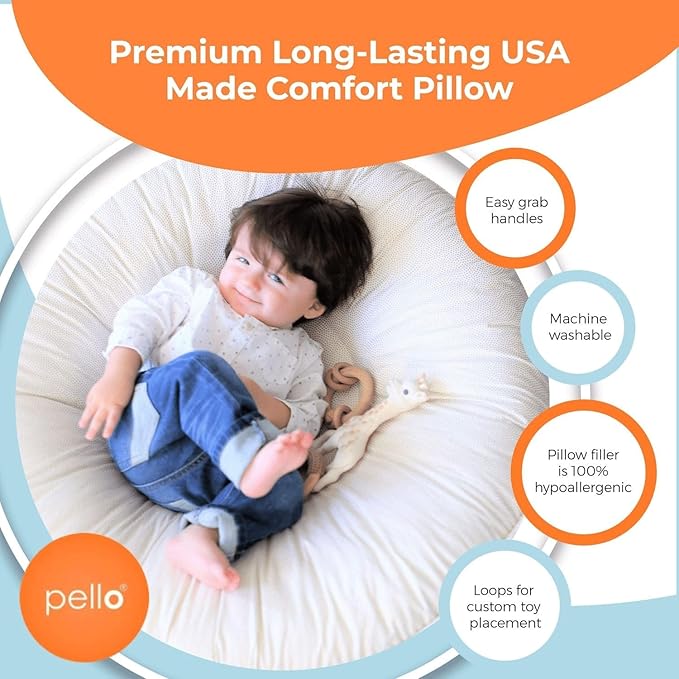 Pello Multi-use Luxe Baby, Floor Cushion/Play Mat/Lounger (Finn)