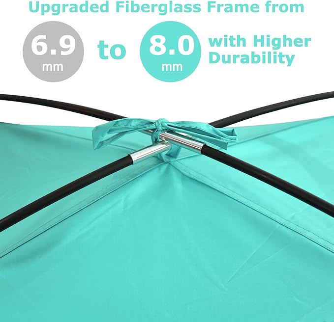 COMMOUDS Beach Tent Sun Shade for 3/4-5/6-7/8-10 Person, UPF 50+ Beach Sun Shelter Canopy Tent, Lightweight, Easy Set Up and Carry
