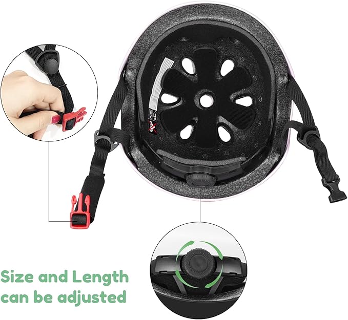Kids Helmet, Toddler Adjustable Kids Ages 3-8 Years Old Boys Girls Multi-Sports Safety