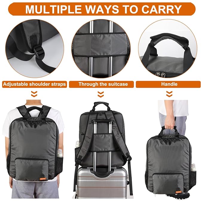 Mactso Stroller Travel Bag Compatible with GB Pockit Air Plus All Terrain and GB Pockit + All City, Lightweight Stroller Travel Backpack for Airplane (Grey, L)