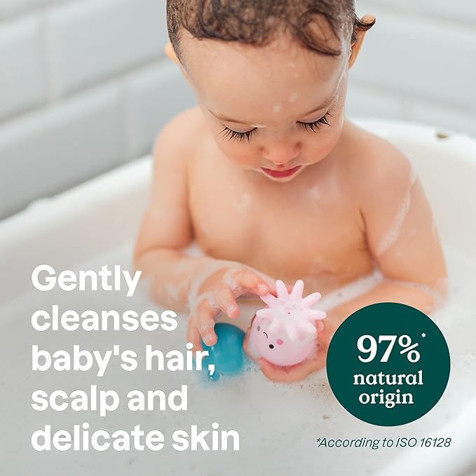 ATTITUDE 2-in-1 Shampoo and Body Wash for Baby, EWG Verified, Dermatologically Tested, Vegan, Orange and Pomegranate, 16 Fl Oz (Pack of 6)