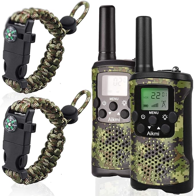 Gifts for Kids Aged 5-12 Boy Toys Kids Walkie Talkies 22 Channel 2 Way Radio 3 Miles Long Range fit Outdoor Adventure Hunt Game Camp Toys for Boys 6 7 8 9 Years Old Gifts for Boys