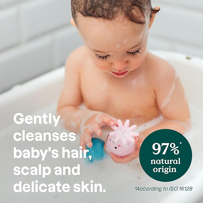ATTITUDE 2-in-1 Shampoo and Body Wash for Baby, EWG Verified, Plant- and Mineral-Based Ingredients, Vegan Products for Sensitive Skin, Unscented, 16 Fl Oz (Pack of 3)