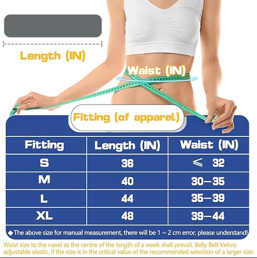 Postpartum Belly Band Wrap Back Support Natural Delivery Control Shapewear Binder Support Belt Girdle Women Tummy Control Waist Recovery Bamboo Charcoal Fiber (S Grey)