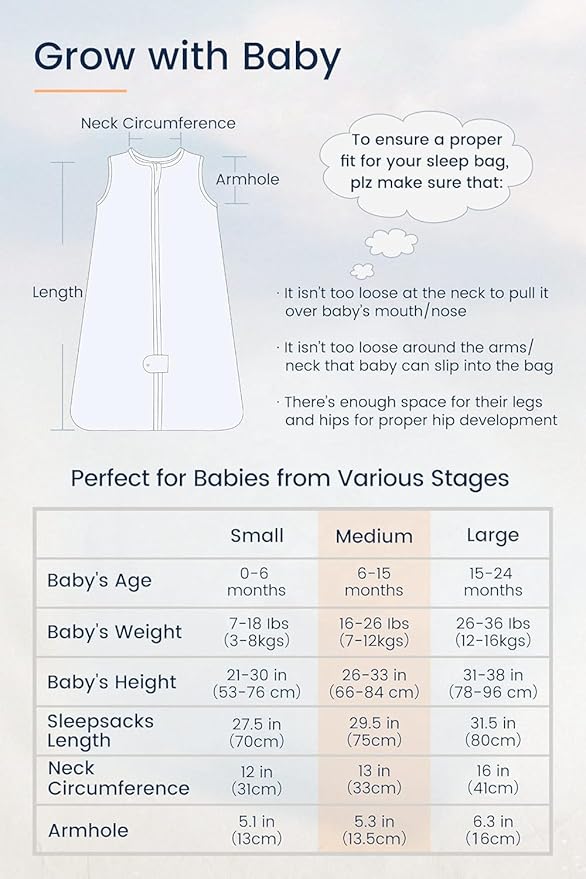 TotAha Sleep Sack 6-12-15 Months 3-Pack,Stretchy,Buttery Soft Swaddle Transition Sleeping Bag,Light Baby Wearable Blanket with 2-Way Safe Zippers for Boys and Girls, 0.5 TOG