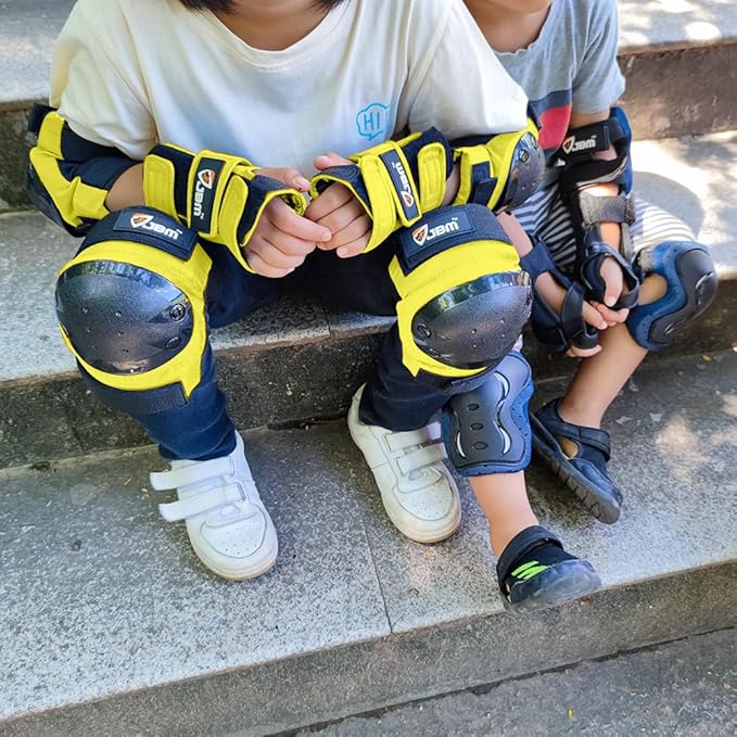 JBM Adult & Kids Knee Pads Elbow Pads and Wrist Guards for Inline Skating, Roller Skating, Skateboarding, Scootering