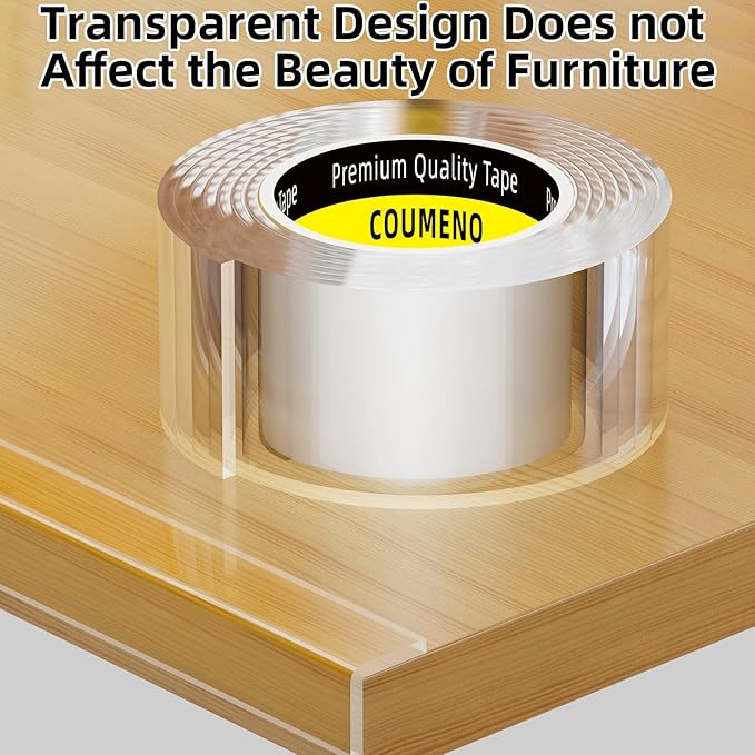 Clear Edge Protector,Safe Corner Protector, Anti-Sharp Edge Protector, for Furniture, Drawers, Tables, Cabinets 1.18inX16.4FT