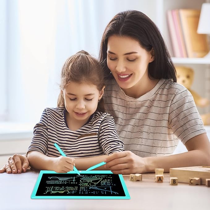 Toys for 3 4 5 6 7 8 Years Old Boys Girls, LCD Writing Tablet 15 Inch Doodle Board, Electronic Drawing Pads Drawing Tablet, Educational Birthday Gift for 3-6 Years Old Kids Toddler (Blue)