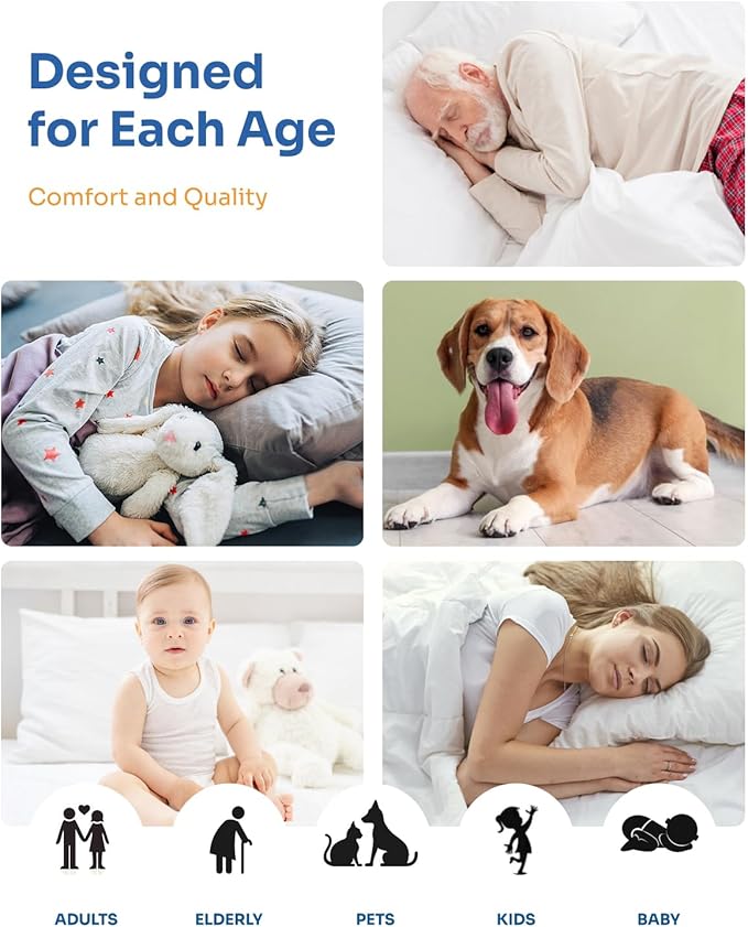 Washable Bed Pads 36" x 72" - 2 Pack, Blue, Waterproof Bed Pads for Incontinence, Bed Wetting Pads for Bed, Sofa, Floor, Resuable Underpads for Adults, Seniors, Pet
