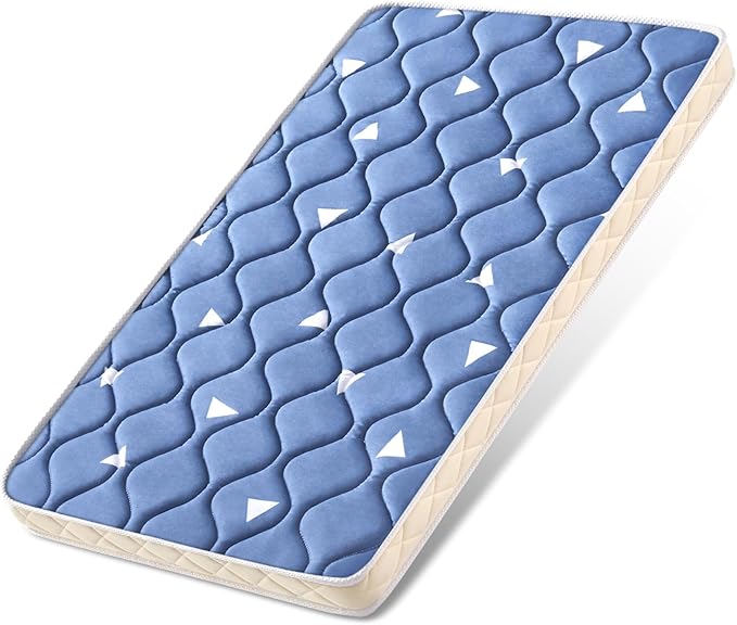 Baby Bassinet Mattress 47x 23.6 inches- Firm Support and Comfort Premium Foam,Noiseless and Odorless,Hypoallergenic Small Crib Mattress, Fits Moses Basket, Dual Sided with Soft Breathable Fabric