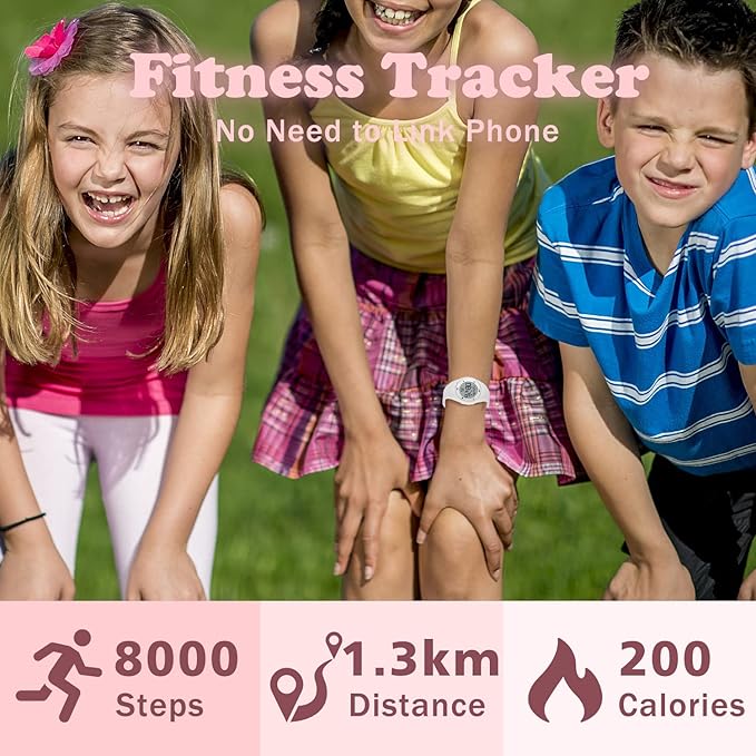 Kids Watches for Girls Boys Digital Sport Watch with Step Counter Pedometer Vibration Alarm Clock, No App Waterproof Fitness Tracker Kids Watch Boys Girls Teens Students Ages 5-16