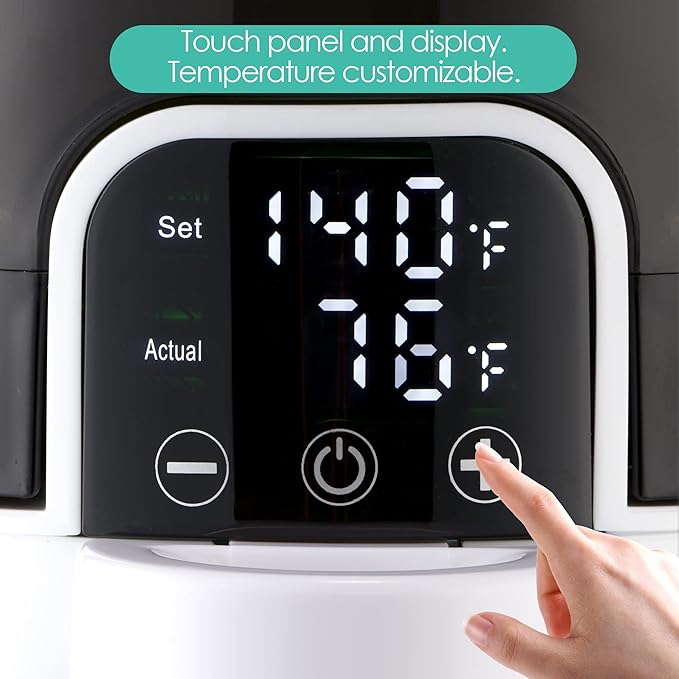 Bellababy Instant Baby Bottle Warmer,Warm Water Dispenser for Making Formula Bottle Instantly,Detachable Container Easy Cleaning,24/7 Keep Warm, Adjustable Temperature(White 110V Only)