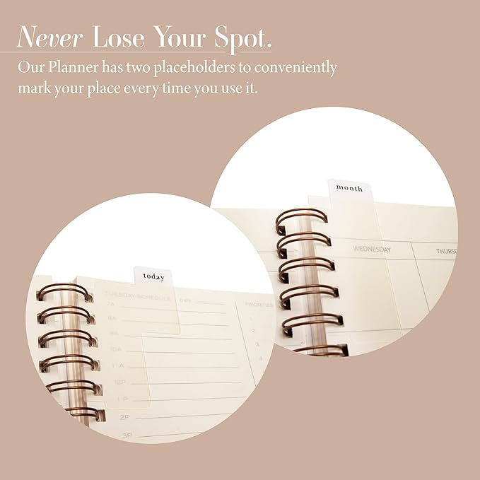 Anecdote Planner 2026 (8.5" x 10") Daily Planner Weekly Monthly Planner - 52 Weeks w/Library Buckram Cover, Brass Spiral - A4 Size Bleed-Resistant Paper – Ink Blue