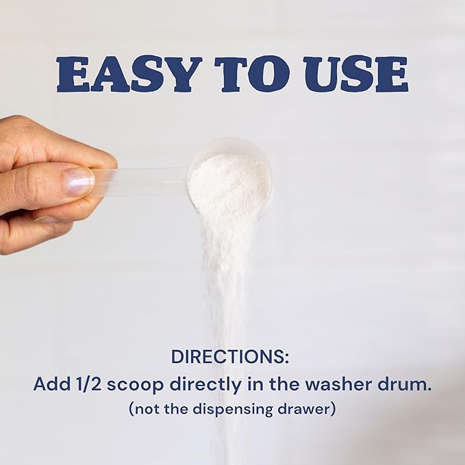 Unscented Laundry Detergent Powder | Fragrance-Free | Safe for Sensitive Groups | Powerful Clean | Plant & Mineral-Based | Made in USA