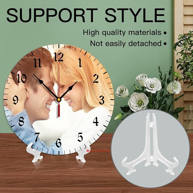 Generic Custom Clocks for Walls Personalized Clocks with Photo Text Logo Customize Gifts for Kitchen Bathroom Home Family Friends Gifts, 12inch-30cm