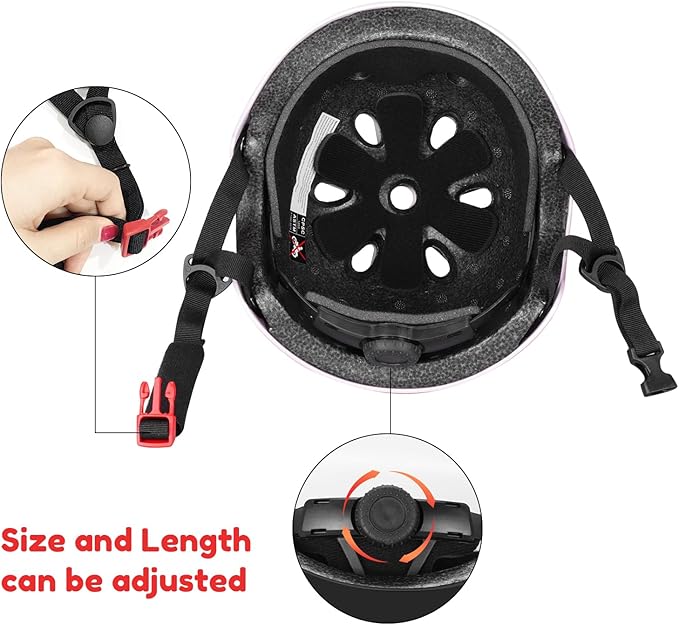 Kids Helmet, Toddler Adjustable Kids Ages 3-8 Years Old Boys Girls Multi-Sports Safety
