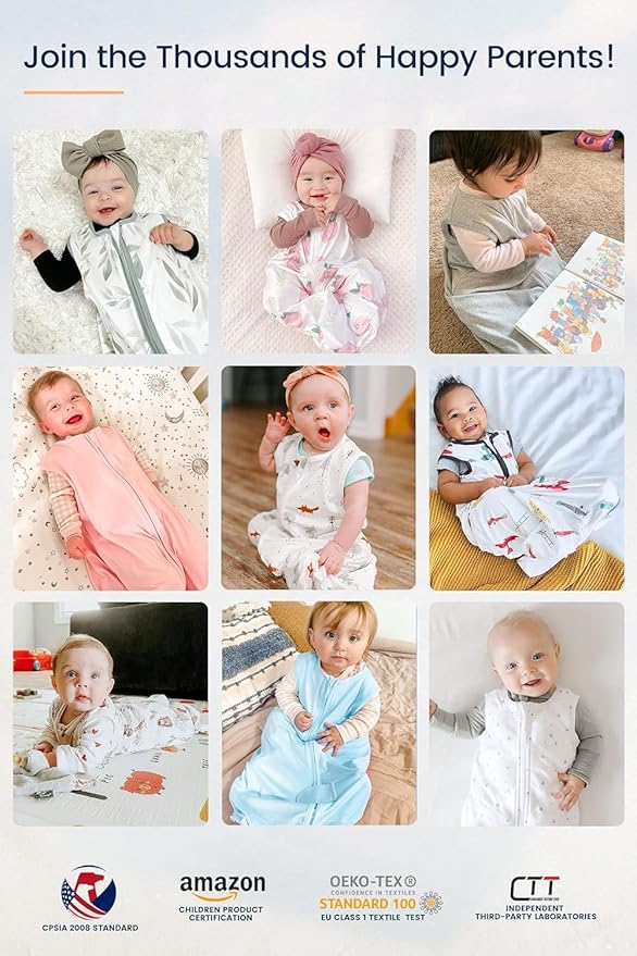 TotAha Sleep Sack 6-12-15 Months 3-Pack, Stretchy Sleepsacks, Buttery Soft, Swaddle Transition Sleeping Bag, 2-Way Safe Zippers, Silky Comfort Baby Wearable Blanket for girl boy 0.5 TOG