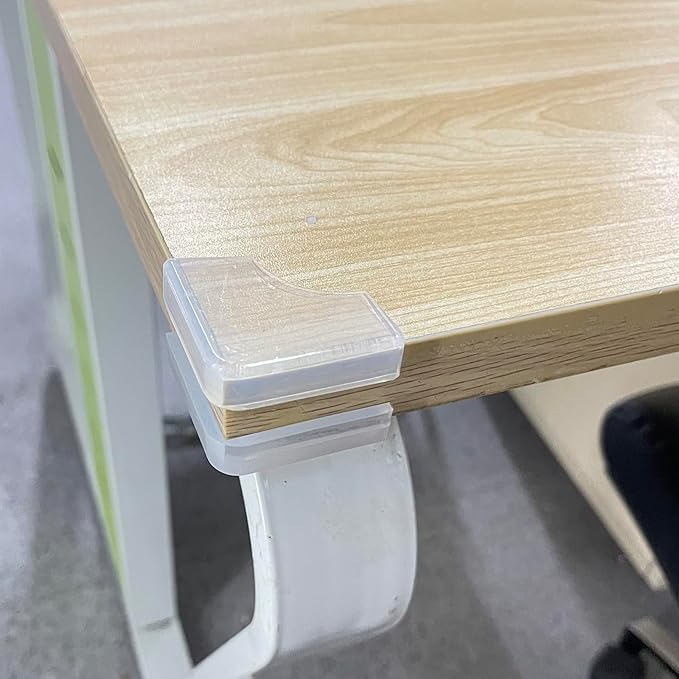 Food-Graded Silicone Clear Corner Protectors, Baby Proofing Table Edge Guards, Pre-Tapep Adhesive Soft for Kids Child Safety Proof, Cabinets Counter Furniture Bumpers (4, 1/5x4/5 in (Width))