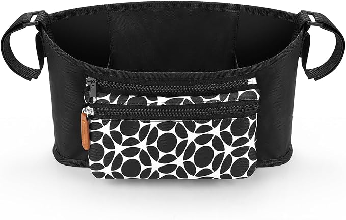 Accmor Universal Stroller Organizer with Detachable Phone Bag, Stroller Bag Caddy Organizer Stroller Accessories for Uppababy, Baby Jogger, Nuna, Doona, Britax Strollers