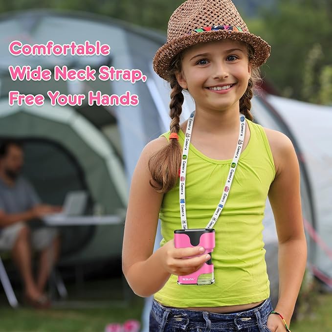 1000X Handheld Microscope for Kids 4K 2.0" Screen Rechargeable Mini Pocket Digital Microscopes w/Slides Kit Portable Edu Gift Age 4-6 8-12 Children Students (Pink)