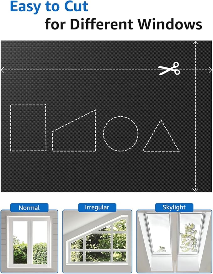 Sumobaby Blackout Curtains for Bedroom Portable 24"x58",No Drill Blackout Shades with Upgraded Hook&Loop Tapes,100% Black Out Window Cover,Thermal Insulated Blinds for Bedroom,Nursery(1 Panel,Black)