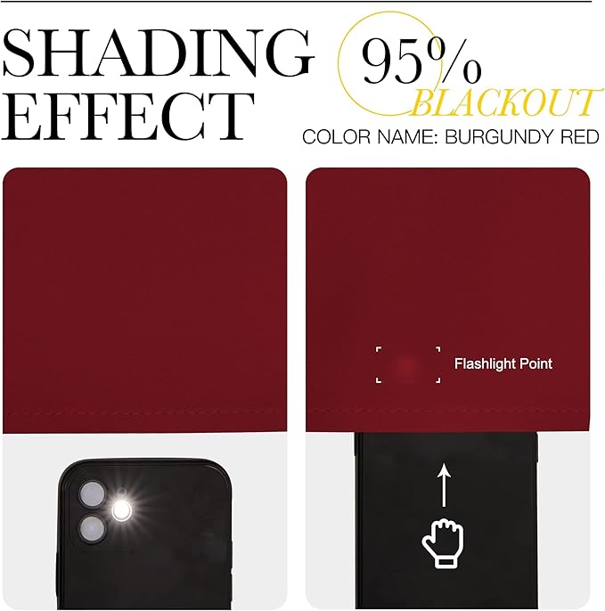 NICETOWN Blackout Burgundy Red Curtains 102 inches Long 2 Panels, Grommet Thermal Curtains Light Blinds Room Darkening Window Treatments for Bedroom, 2 Panels, W52 x L102