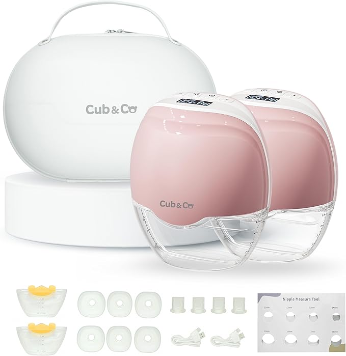 Wearable Hands-Free Breast Pump – Portable Electric Breastfeeding Pump with Multiple Suction Modes, Leakproof Design, LED Display & Travel Case – 120 Milliliters Capacity