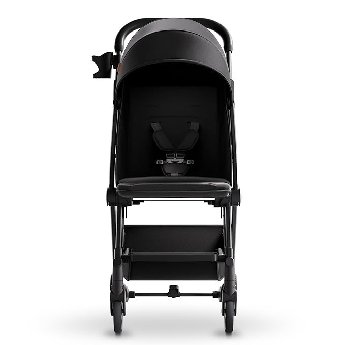 Mompush Lithe V2 Lightweight Travel Stroller, Compact Foldable Baby Stroller with Travel Bag, One-Hand Fold Stroller, Snack Tray, Mechanical Recline Seat, Airplane-Ready, UPF 50+ Canopy & Rain Cover