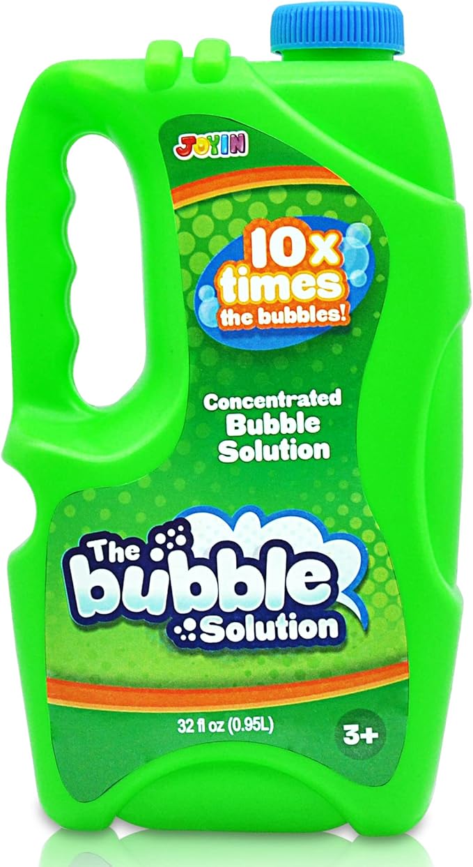 JOYIN 32 oz Concentrated Bubble Solution (Green) for Kids, Boys and Girls Summer Game, Party Favors, Summer Outdoor Fun, Pretend-Play Toys, Educational Toys, and School Classroom Prizes