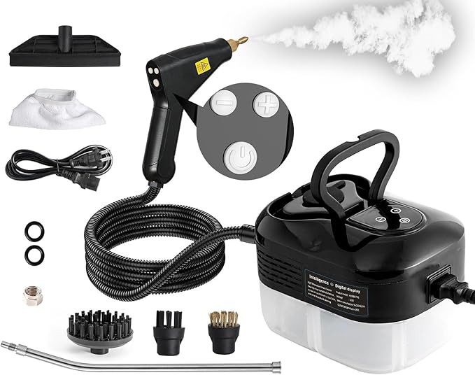 Handheld Steam Cleaner, 2500W Pressurized Multi-Surface Steam Cleaner for Home Use, Car Steamer For Cleaning Auto Detailing Kitchen Floors Tools