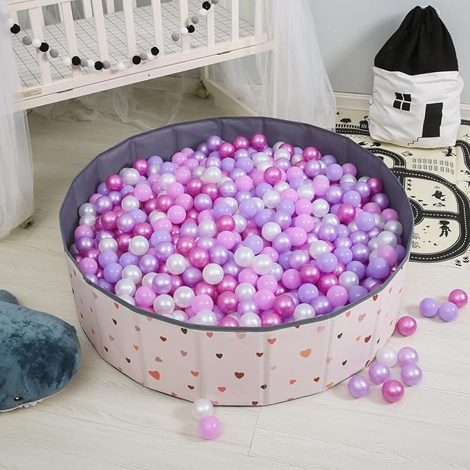 GOGOSO Ball Pits Balls for Toddlers Pack of 50 100 200 Plastics Shape Ball Non-Phthalate Non-BPA Non-Toxic 2.2-Inch Crush Proof Play Balls