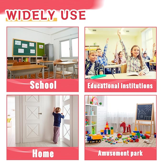 6 Pcs Door Pinch Guard Baby Proofing Jam Shield Door Finger Pinch Guard 47.2 x 7 Inch Hinge Cover Protectors for 90 and 180 Degree Gates Kids Pets Safety