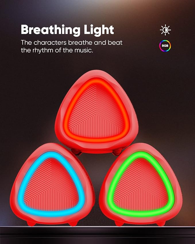 Bluetooth Speaker with HD Sound, Portable Wireless, IPX5 Waterproof, Up to 20H Playtime, TWS Pairing, BT5.3, for Home/Party/Outdoor/Beach, Stocking Stuffers, White Elephant Gifts for Adults (Red)