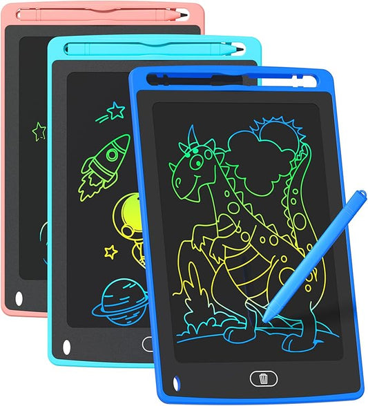 3 Pack LCD Writing Tablet for Kids, 8.5 Inch Colorful Doodle Board Drawing Tablet, Educational Learning Toys Birthday Gifts for Boys Girls Age 3 4 5 6 7 8