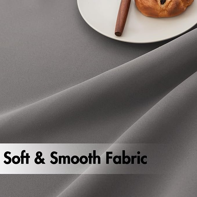 ANRODUO Back Tab Blackout Curtains for Bedroom Living Room, Rod Pocket Pinch Pleated Thermal Insulated Room Darkening Curtains 90 Inches Long 2 Panels, Grey, 42 x 90 Inch