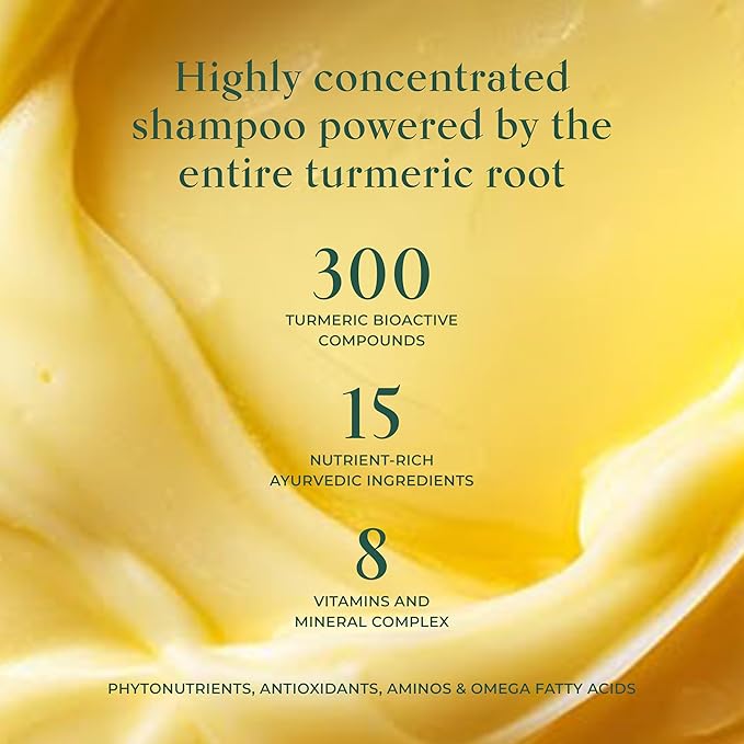 SHAZ & KIKS Ultra Hydrating Turmeric Shampoo | Sulfate-Free Shampoo for Dry, Itchy, Flaky Scalp | Deliver Deep Hydration with Turmeric & Kokum Butter