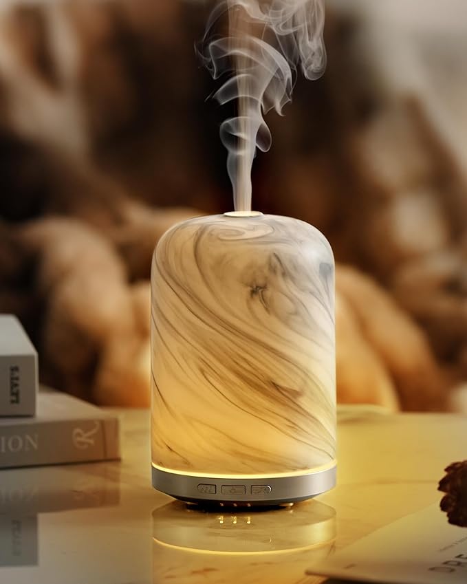 Aromatherapy Diffuser – Ultrasonic Essential Oil Diffuser, Health Night Light, Timer & Auto Shut-Off, BPA-Free, 120ml Diffusers for Home, Office, or Spa