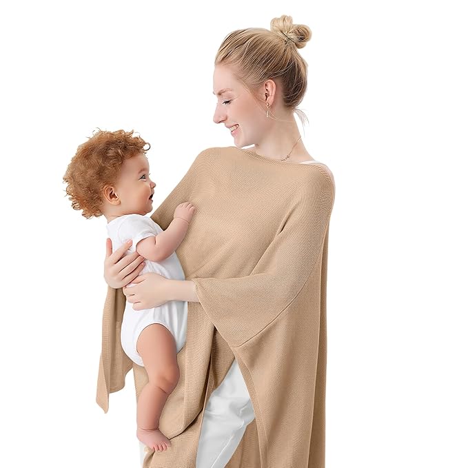 Nursing Cover for Breastfeeding – Privacy Breast Feeding Covers for Women – Soft Lyocell Fabric, Lightweight & Breathable – Multi-Use Scarf, Shawl, Baby Blanket – One Size – With Laundry Bag