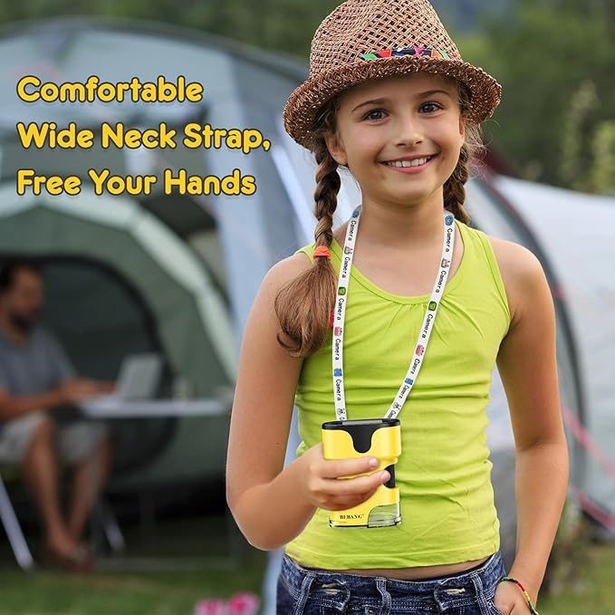 1000X Handheld Microscope for Kids 4K 2.0" Screen Rechargeable Mini Pocket Digital Microscopes w/Slides Kit Portable Edu Gift Age 4-6 8-12 Children Students (Yellow)