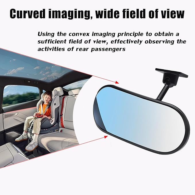 Car Rearview Mirror Rear View Mirrors for Baby 360 Adjustable Automotive Interior Mirrors Cars Mirror Rear Facing Kids Observing (Adhesive Base)