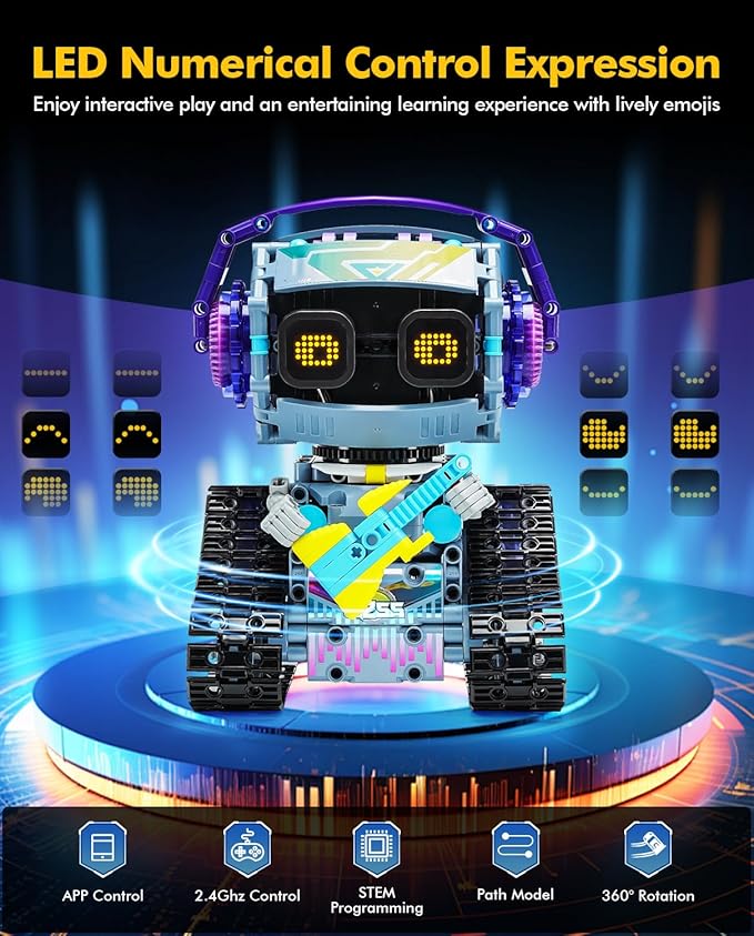 3 in 1 STEM Robotics Toy Building Blocks Set, Programmable APP Remote Control Robot/Car Robot Coding Kit, STEM Project Education Birthday Gift for Boys and Girls Ages 8-12 (433 Pieces)