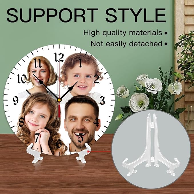 Generic Custom Wall Clock Personalized Clocks with Photo Text Logo Customize Gifts for Kitchen Bathroom Home Creative, 12inch-30cm