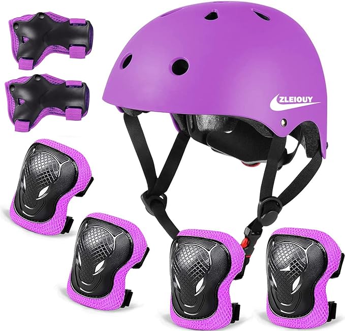Adjustable Helmet for Ages 3-16 Kids Toddler Boys Girls Youth,Protective Gear with Elbow Knee Wrist Pads for Multi-Sports Skateboarding Bike Riding Scooter Inline skatings Longboard Roller Skate