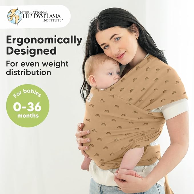 KeaBabies Baby Wrap Carrier - All in 1 Original Baby Carrier Newborn to Toddler Sling, Easy to Wear, Hands Free Bonding, Lightweight, Breathable Infant Wraps (Rainbow)