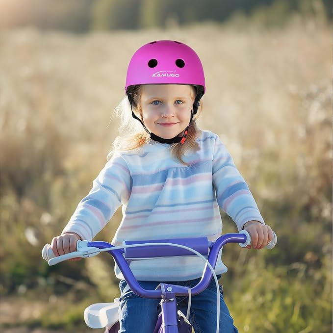 KAMUGO Kids Bike Helmet,Toddler Helmet Adjustable Kids Bicycle Helmet Girls Or Boys Ages 2-8/8-14 Years Old Multi-Sports for Cycling Skateboard Scooter