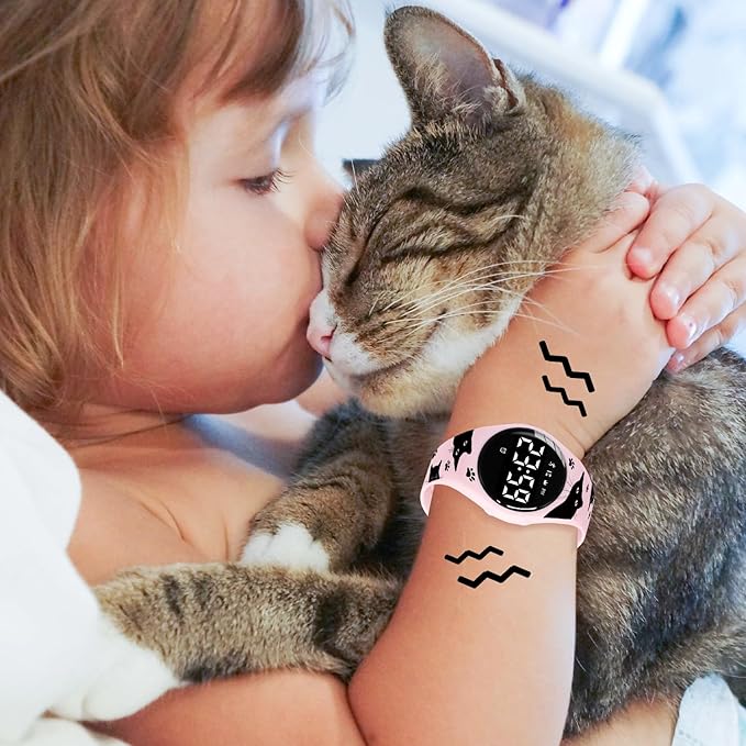 Kids Watches for Girls Boys Digital Sport Watch with Step Counter Pedometer Vibration Alarm Clock, No App Waterproof Fitness Tracker Kids Watch Boys Girls Teens Students Ages 5-16