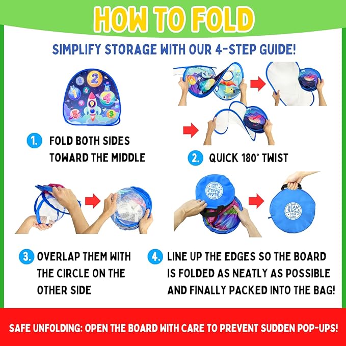 2-in-1 Dinosaur & Animal Bean Bag Toss Game – Double-Sided 27" Target Board with 6 Bean Bags – Outdoor & Indoor Toy for Toddlers & Kids Ages 3-6 – Birthday Gift - Amazon Exclusive