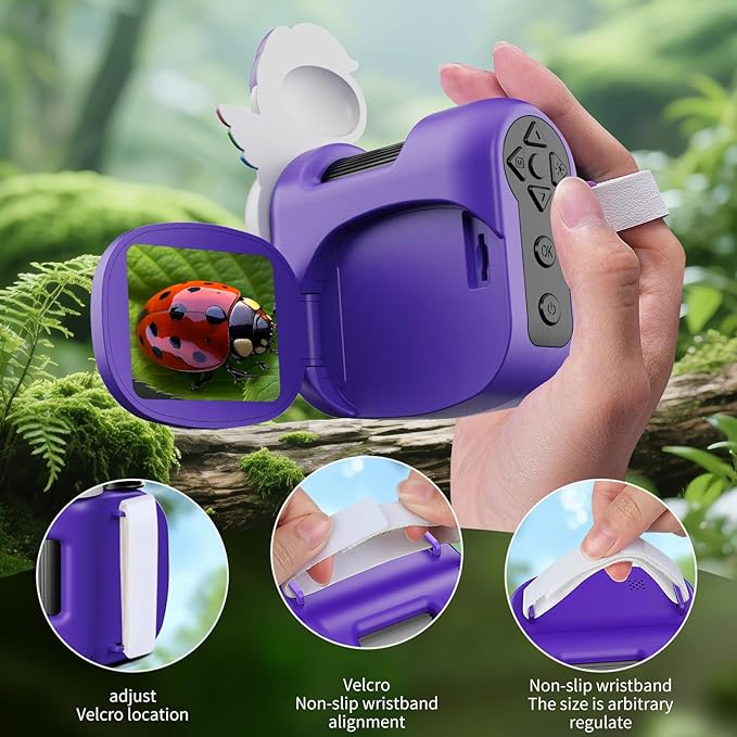 1600X Handheld Microscope for Kids 2" IPS Screen Kit Mini Pocket Digital Microscopes STEM Science with Slides Photo Video Rechargeable Portable Scope Gift for Ages 6-12 (Purple)